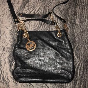 Black leather Michael Kors Purse